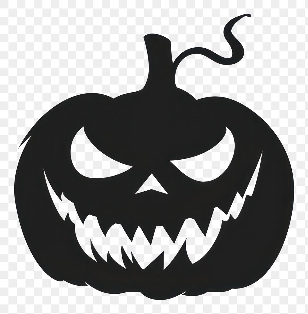 PNG Halloween festival stencil logo.