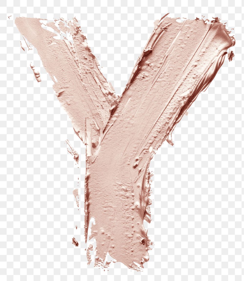 PNG Letter Y brush strokes white background cosmetics dynamite.