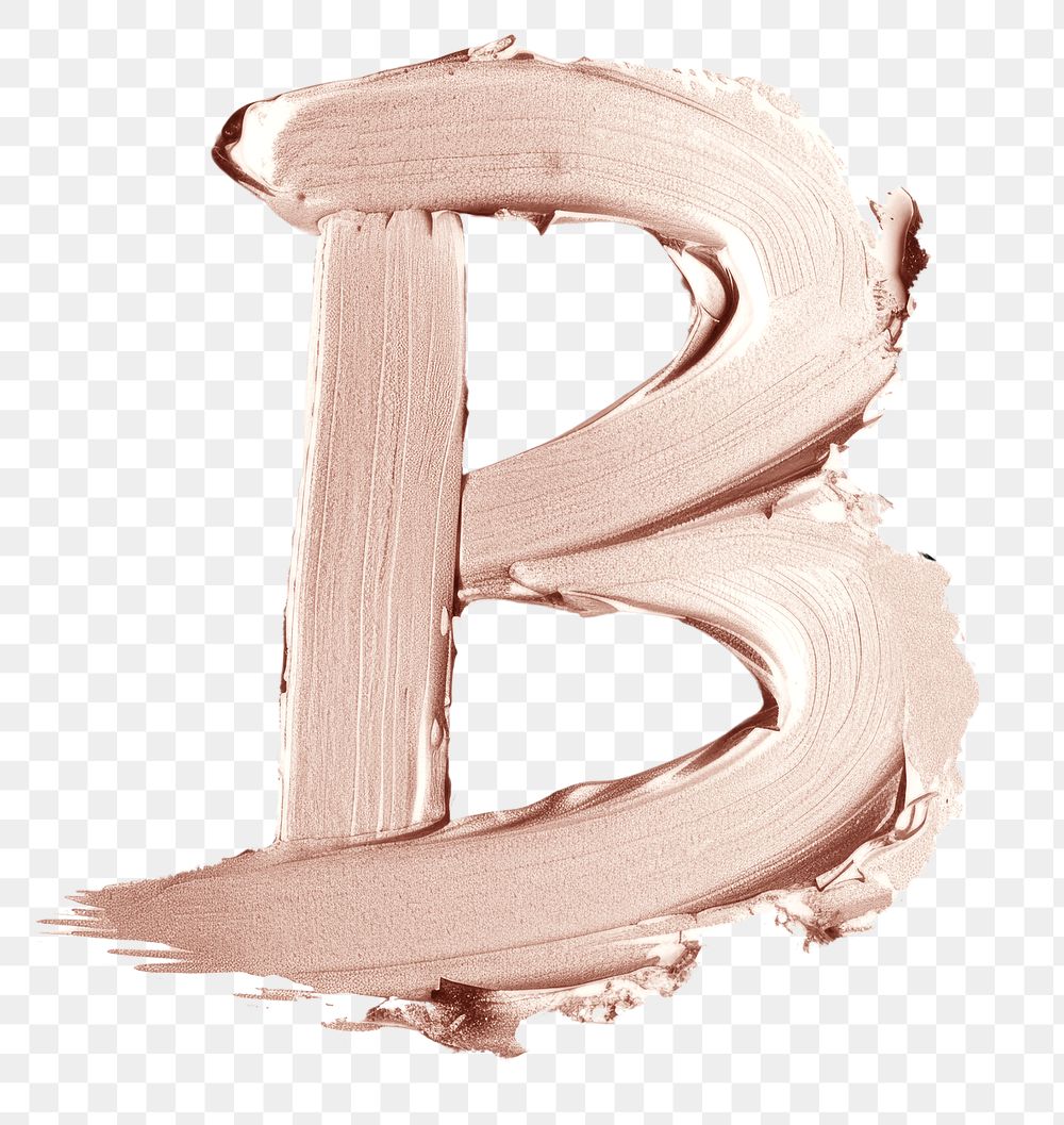 PNG Letter B brush strokes number white background symbol.