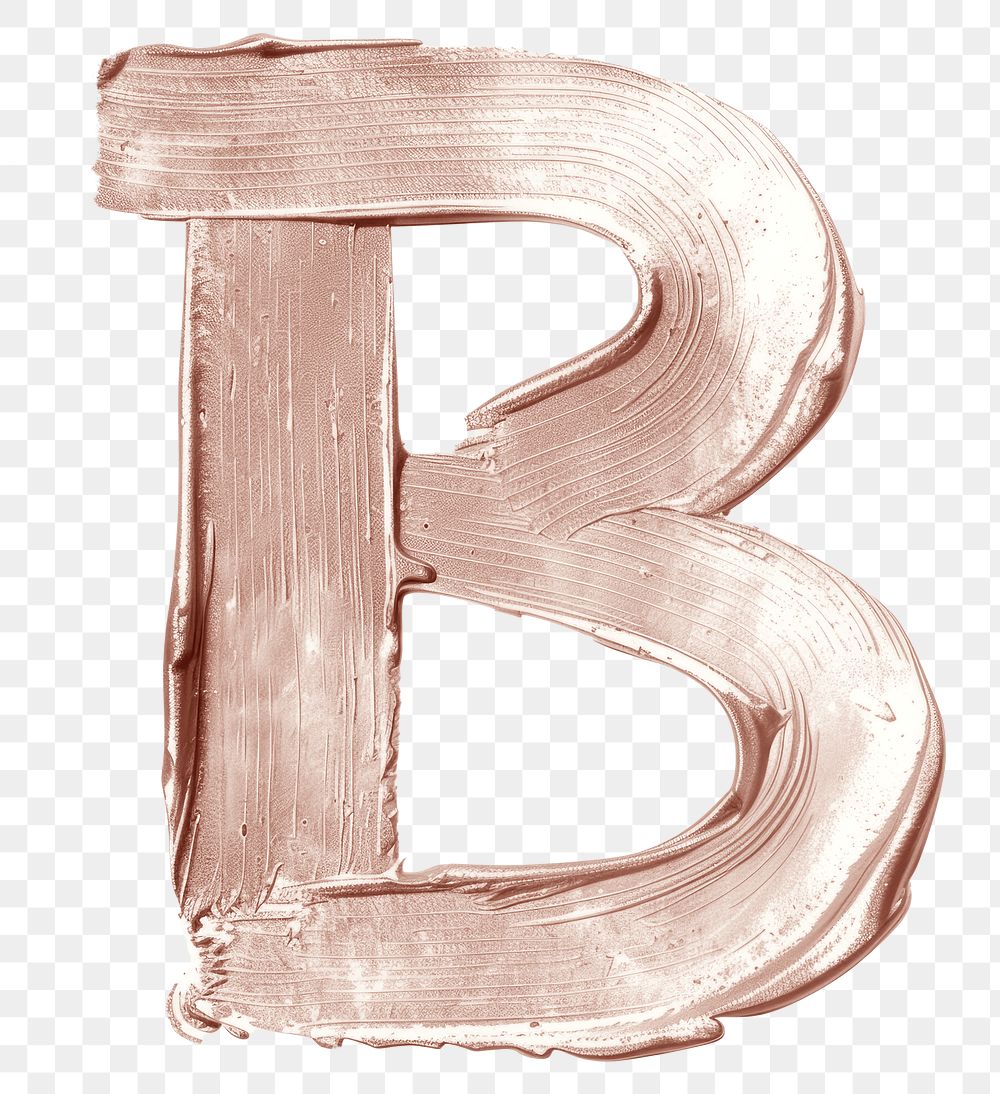 PNG Letter B brush strokes number text white background.