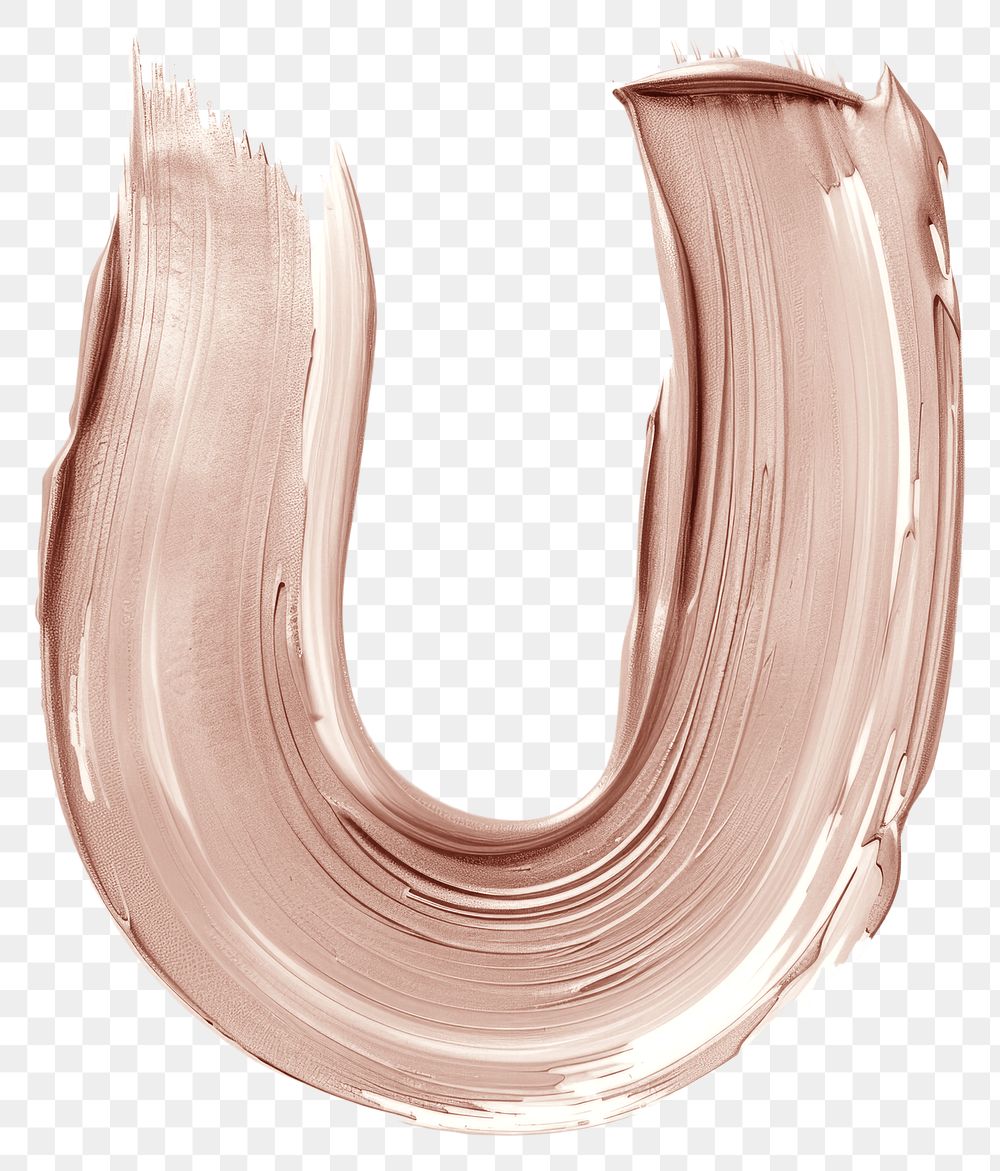 PNG Letter U brush strokes white background stomach circle.