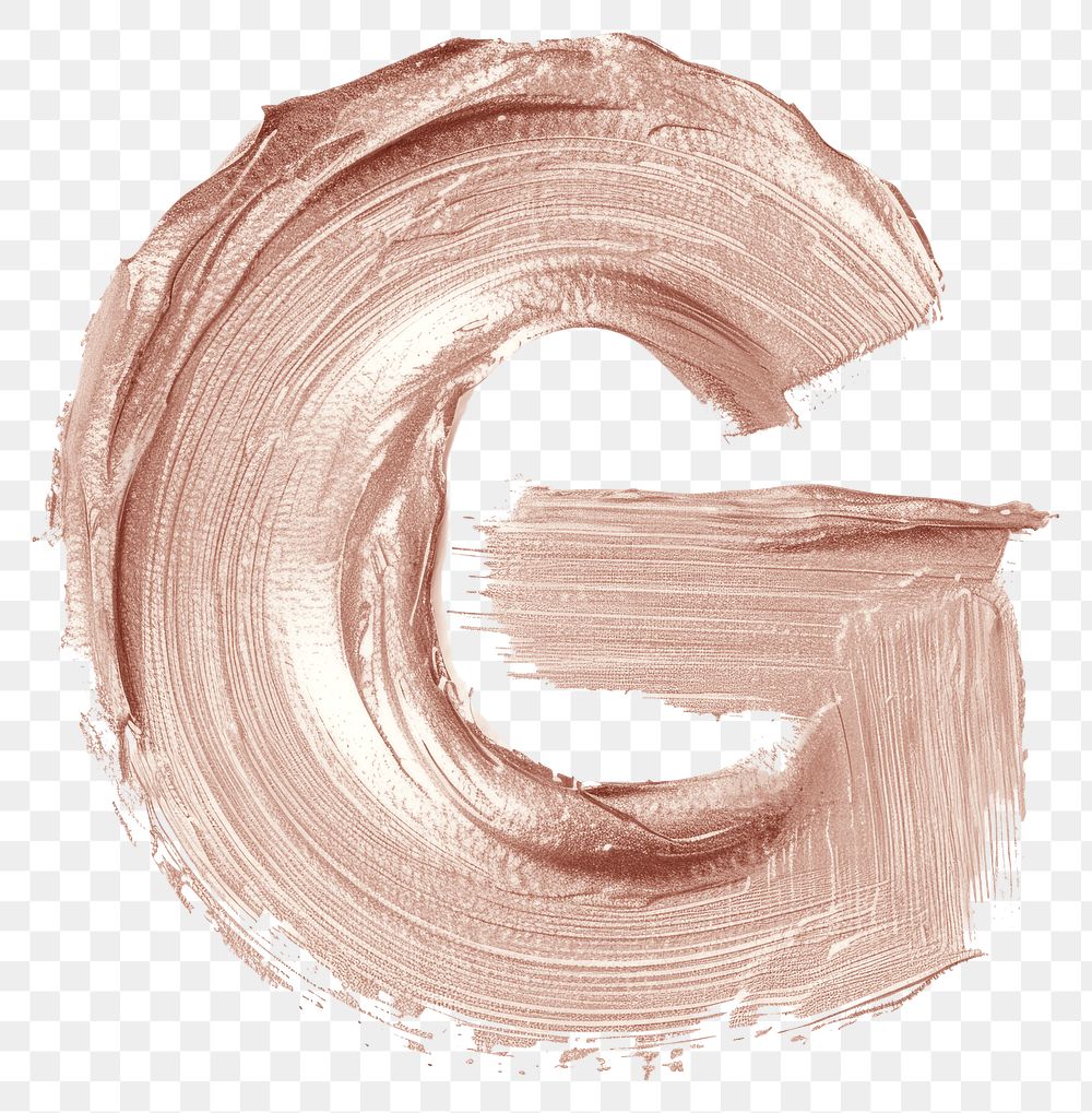 PNG Letter G brush strokes white background abstract pattern.
