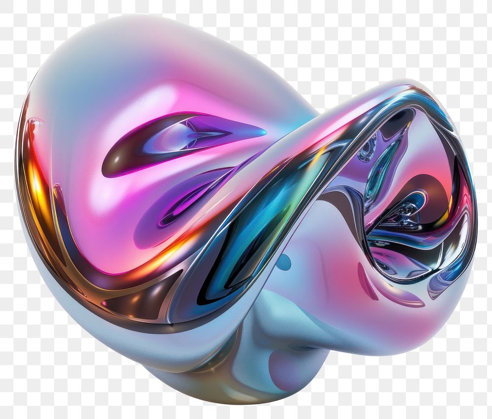 PNG 3d render of a abstract shape in surreal abstract style accessories accessory graphics.