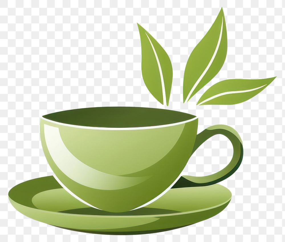 PNG Green tea beverage saucer coffee.