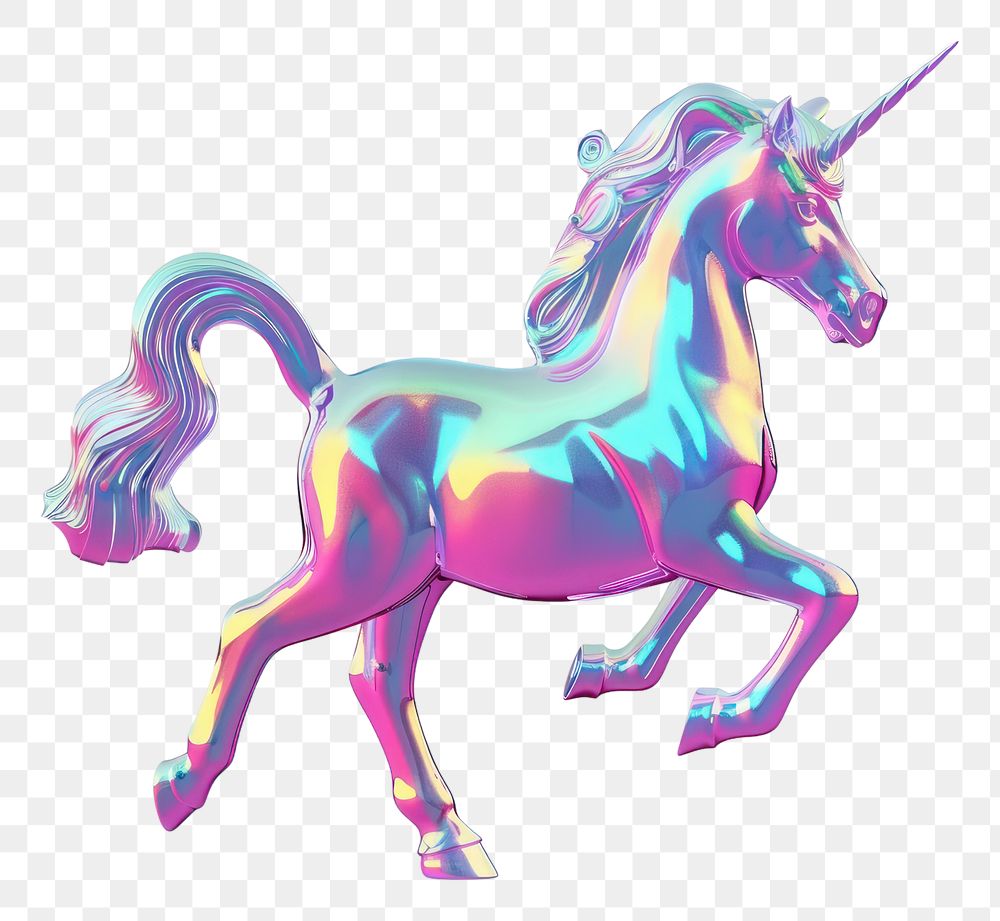 PNG Unicorn icon iridescent animal mammal horse.
