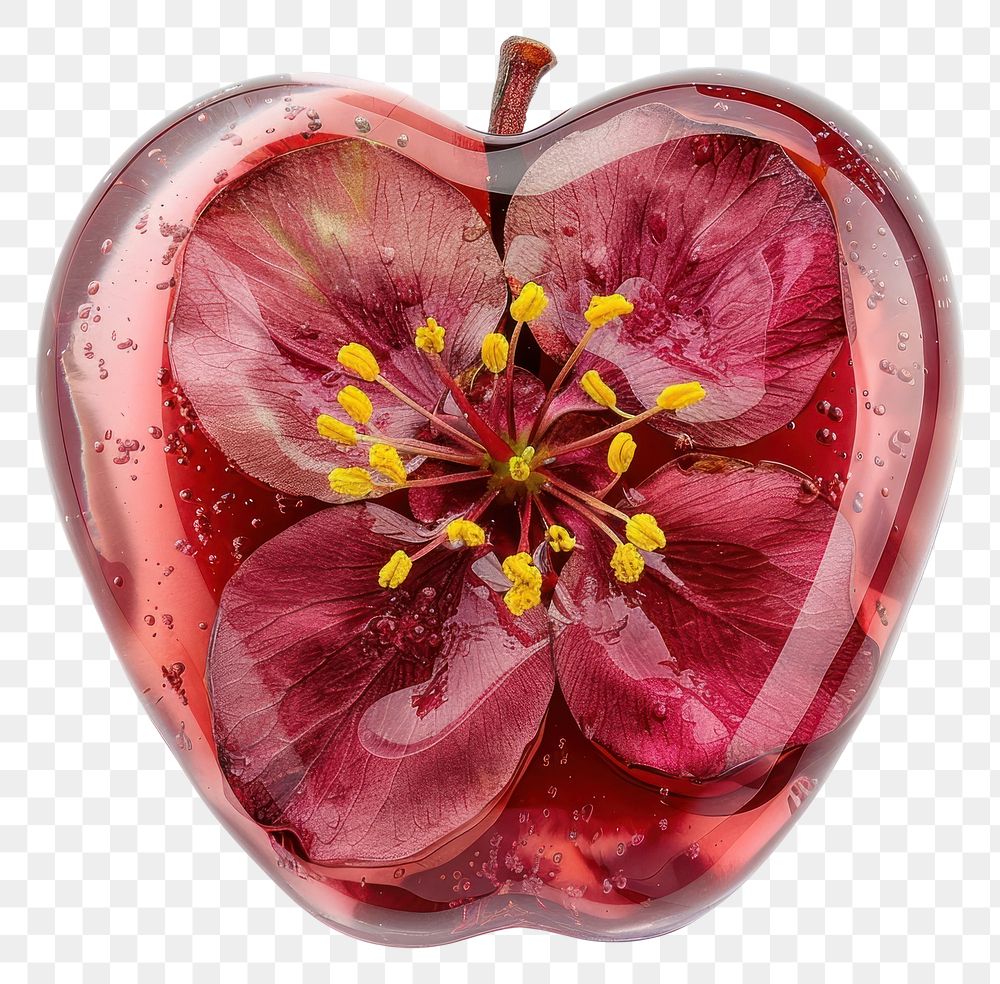 PNG Flower resin apple shaped accessories accessory blossom.