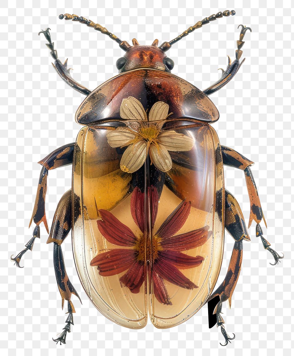 PNG Flower resin bug shaped invertebrate firefly andrena.