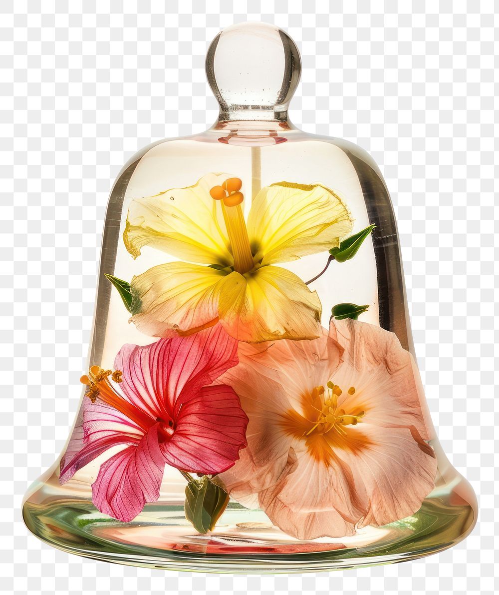 PNG Flower resin bell icon shaped cosmetics perfume blossom.