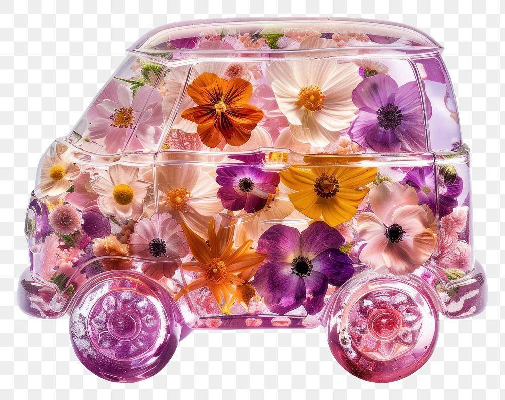 PNG Flower resin car shaped accessories asteraceae accessory.