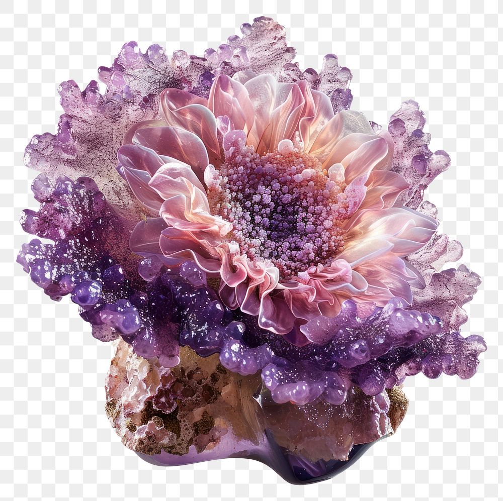 PNG Flower resin coral reef shaped accessories accessory gemstone.