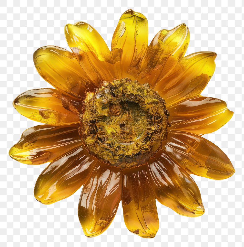 PNG Flower resin sunflower shaped accessories asteraceae accessory.
