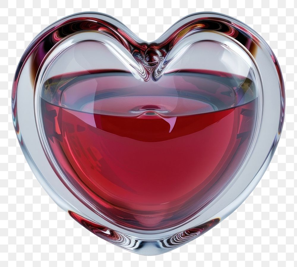 PNG Heart shape with red water inside symbol love heart symbol.