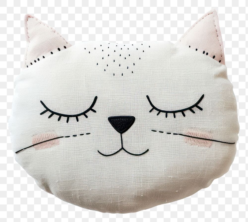 PNG Fabric cat toy cushion pillow animal.
