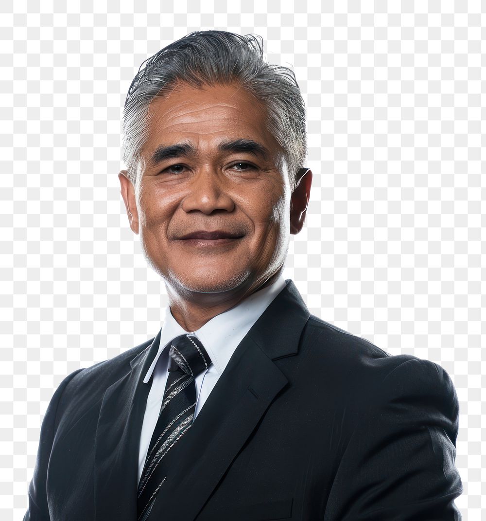 PNG Middle age Filipino businessman portrait photo photography.