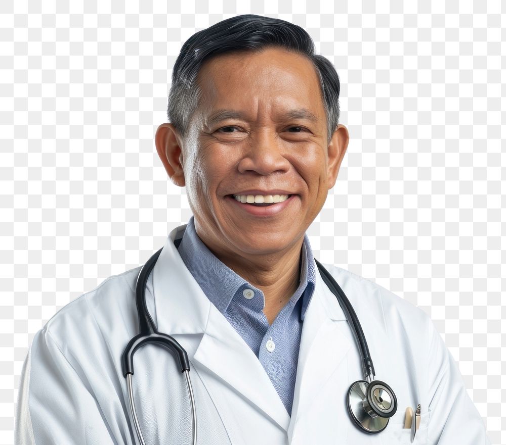 PNG Middle age Filipino doctor clothing apparel person.
