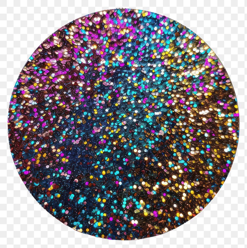 PNG Glitter disk home decor.