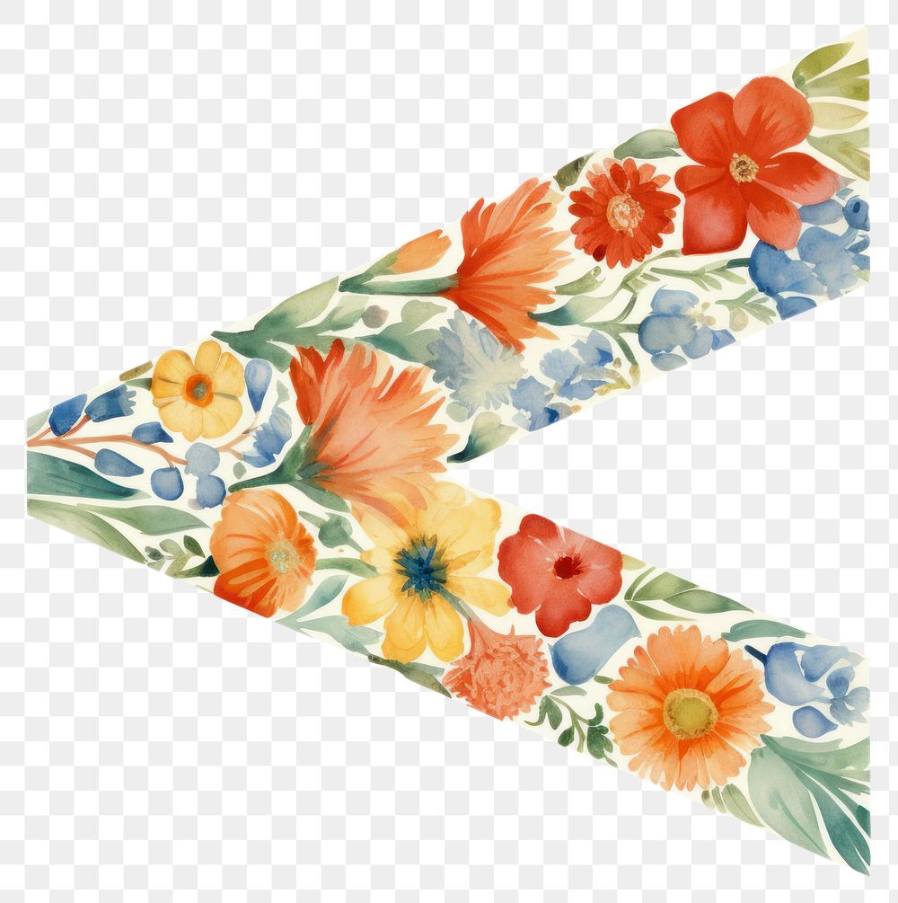 PNG Floral inside less than sign graphics blossom pattern.