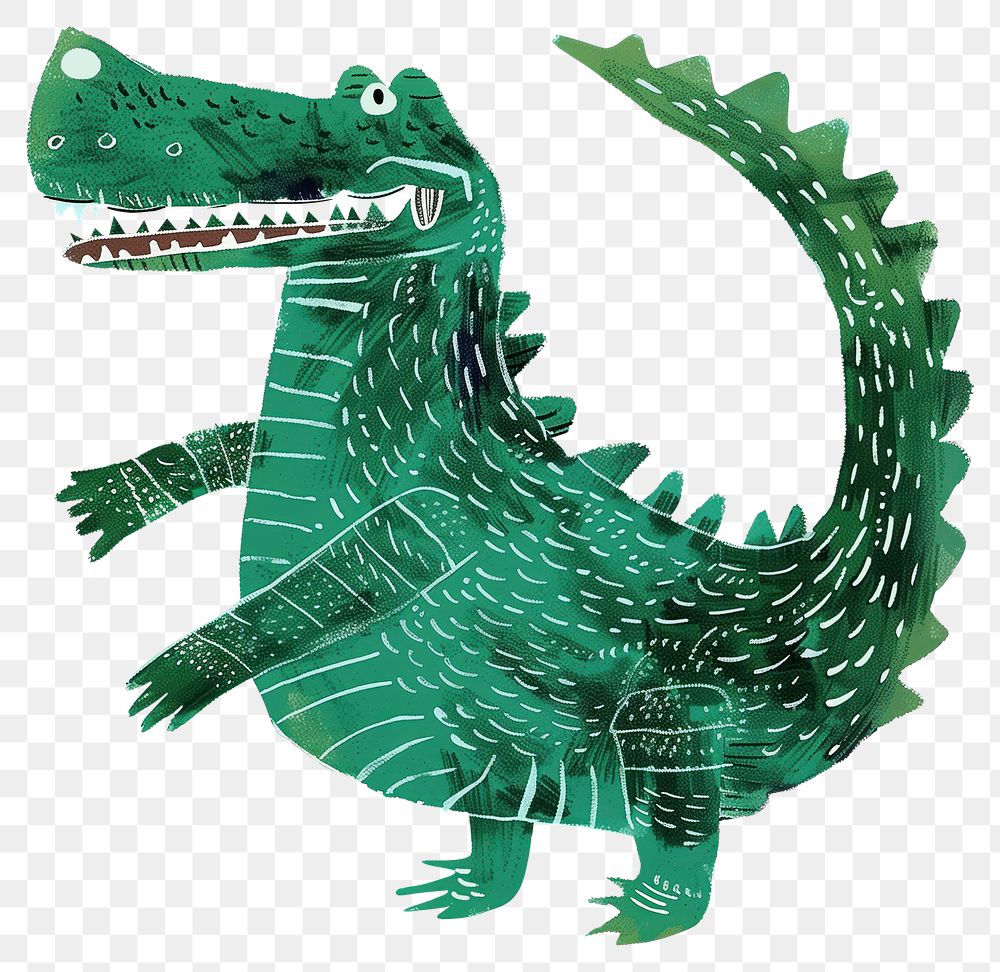 PNG Cute alligator illustration animal dinosaur reptile.
