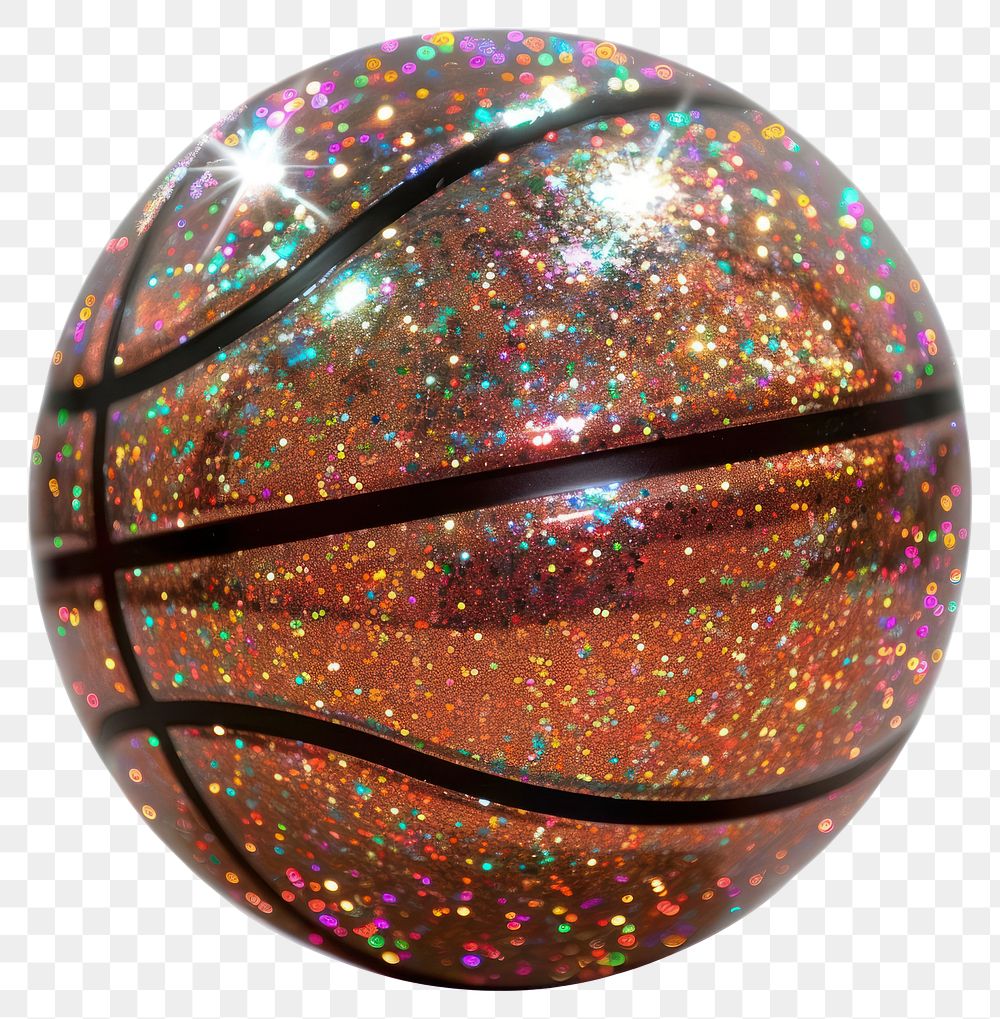 PNG Glitter basketball flat sticker accessories chandelier accessory.