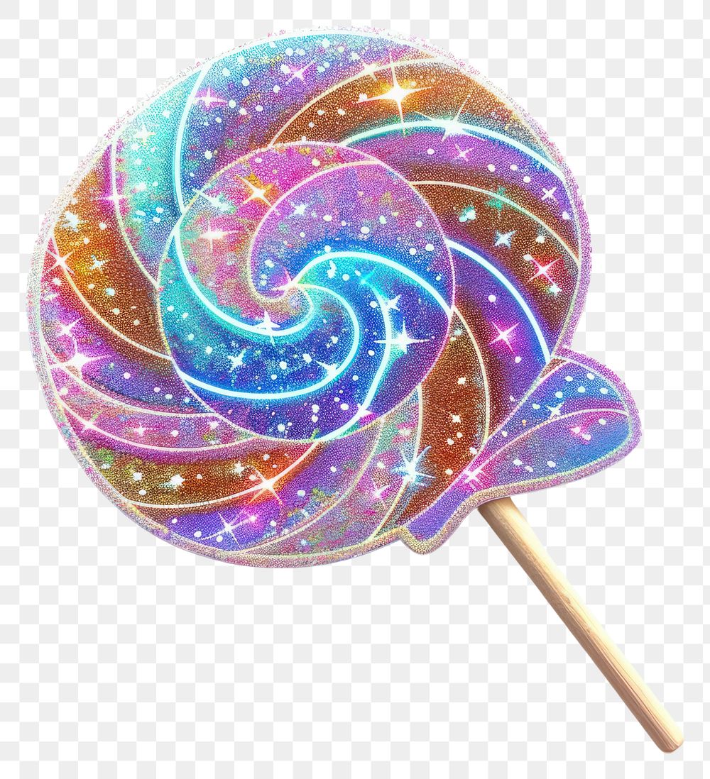 PNG Glitter candy flat sticker confectionery lollipop sweets.