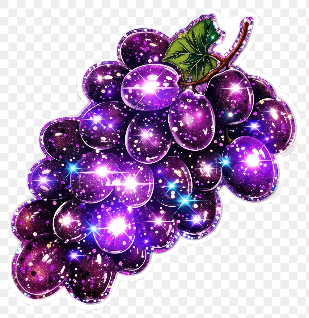 PNG Glitter grape fruit slide sticker grapes chandelier produce.