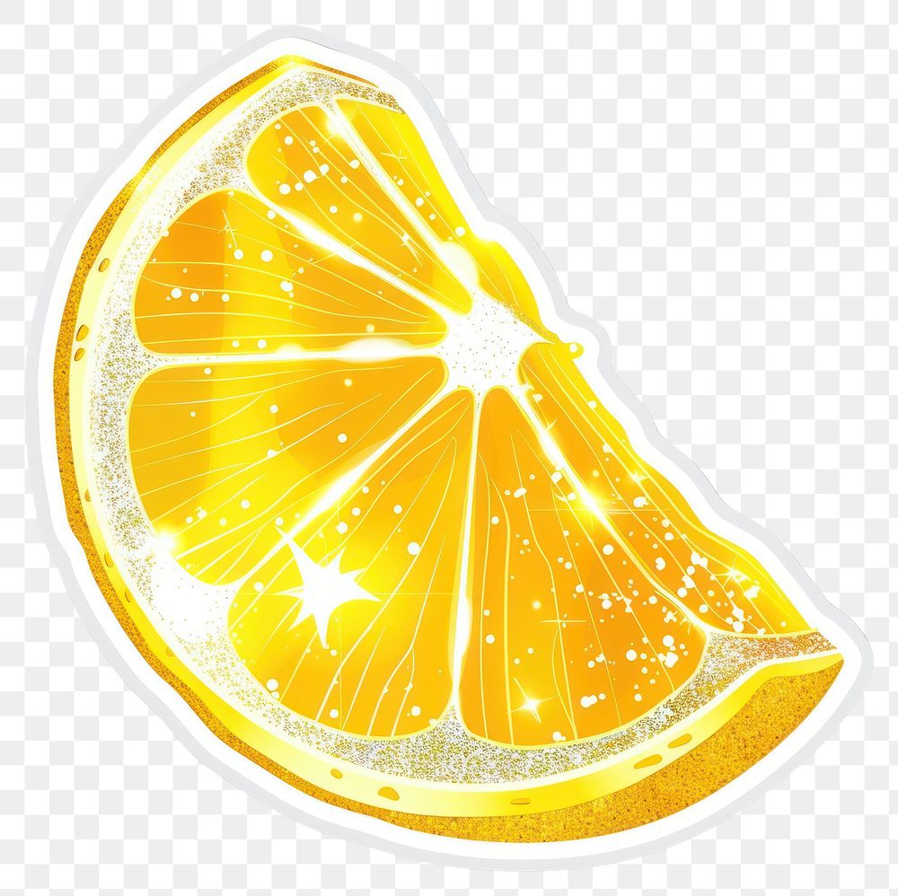 PNG Glitter lemon flat sticker grapefruit produce ketchup.