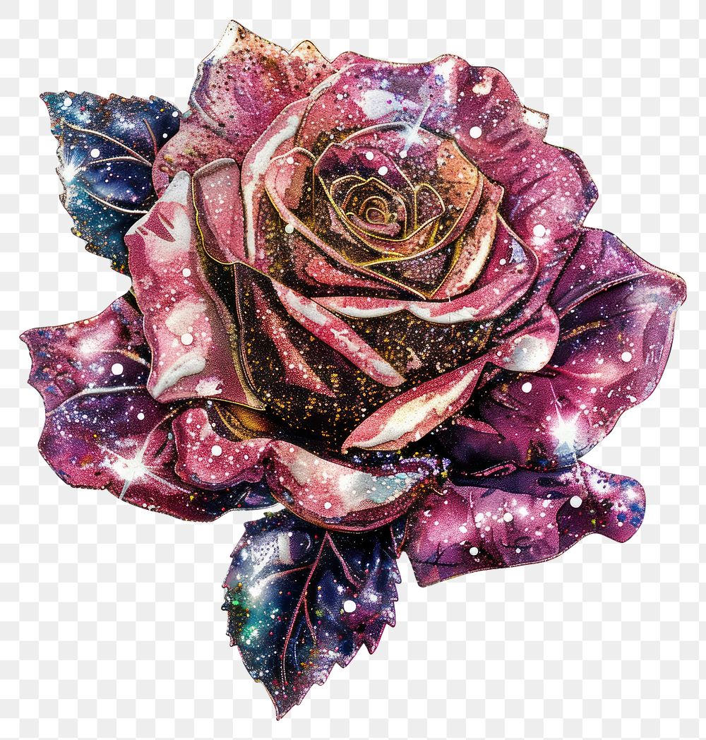PNG Glitter rose accessories accessory blossom.