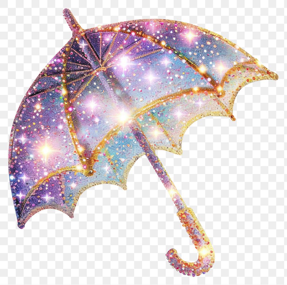 PNG Glitter umbrella flat sticker accessories chandelier accessory.