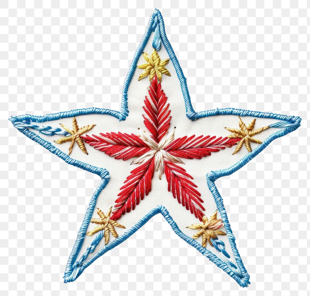 PNG Star icon embroidery pattern symbol.