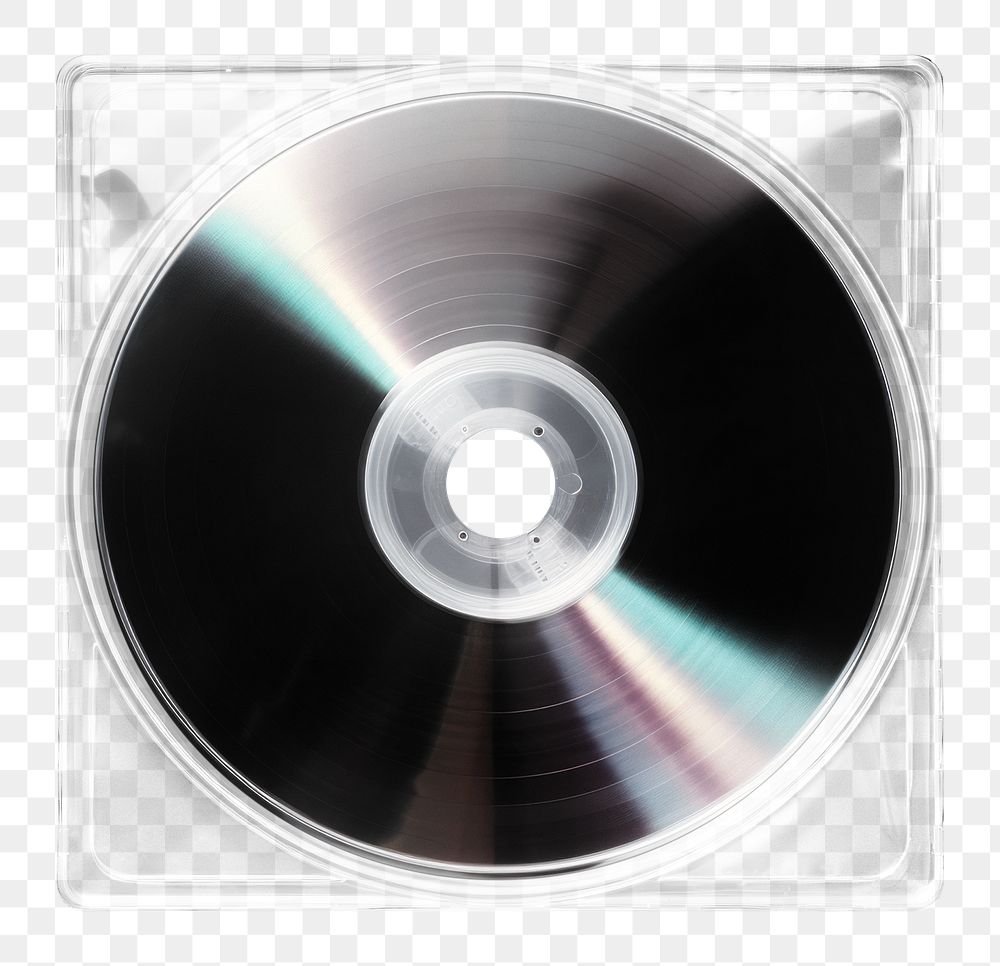 PNG CD in case, transparent background