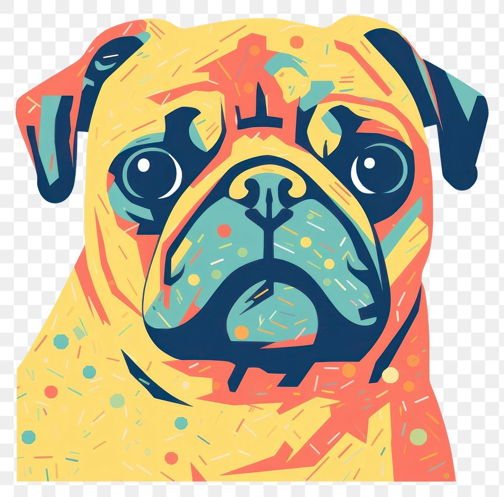 PNG A vector graphic of pug clothing bulldog apparel.