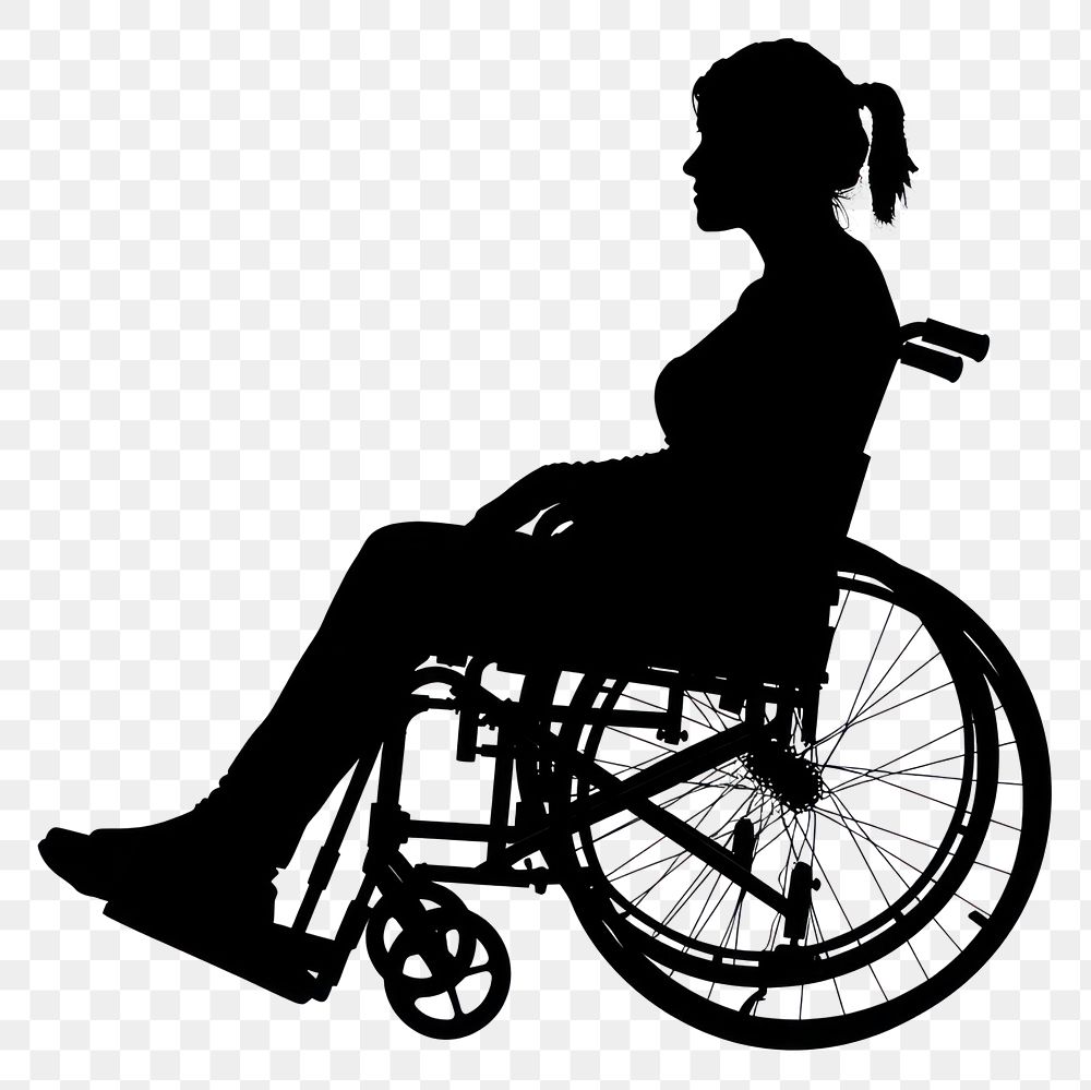 PNG Disabled woman wheelchair furniture female.