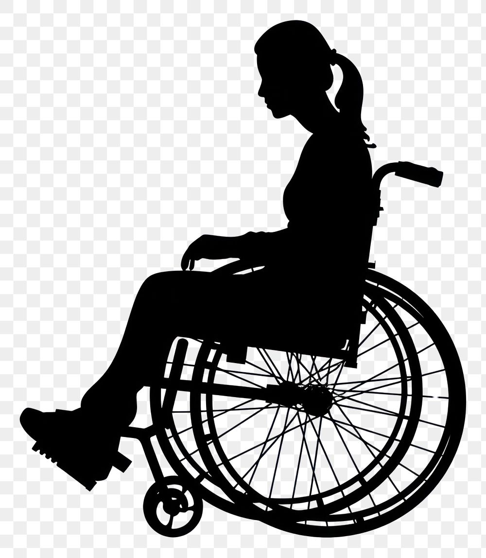PNG Disabled woman wheelchair furniture person.