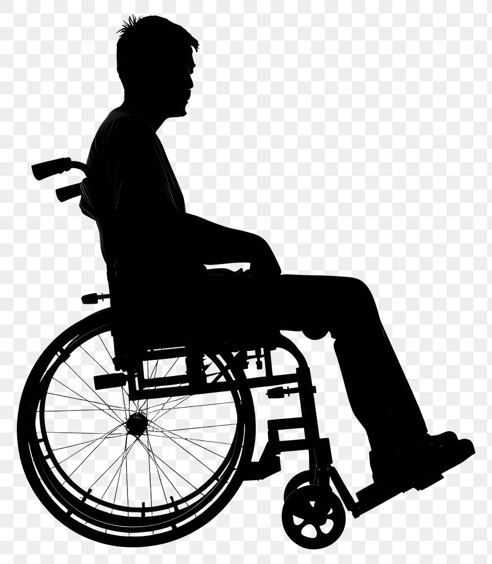 PNG Disabled man wheelchair transportation furniture.