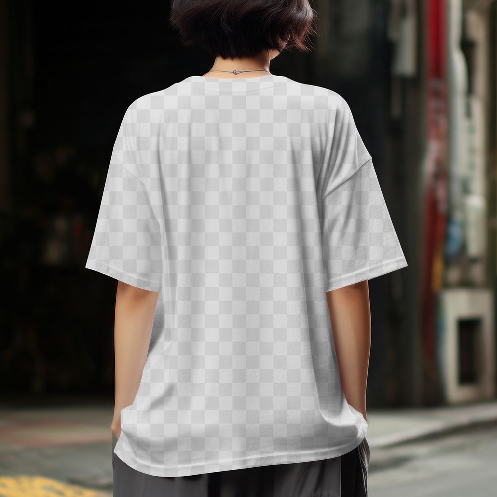T-shirt png mockup, editable transparent design