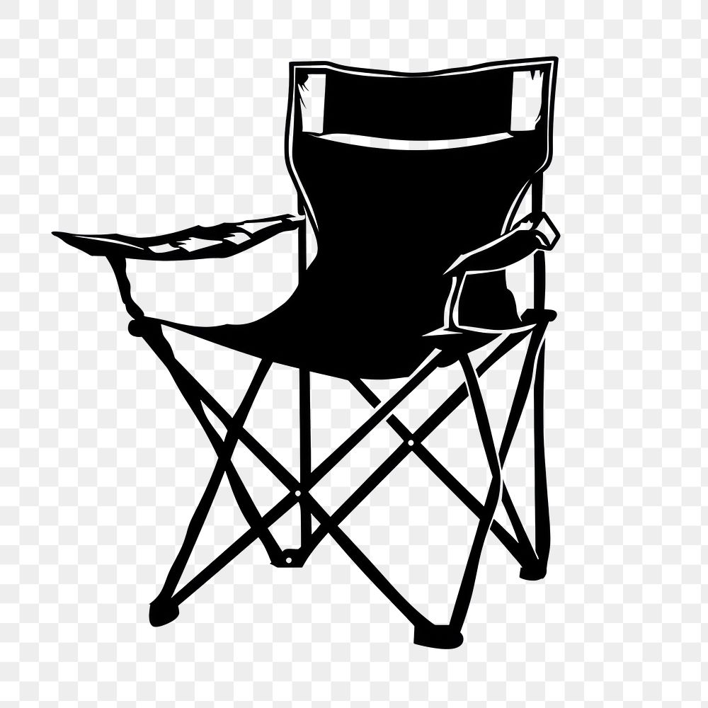 PNG Camping chair furniture canvas.