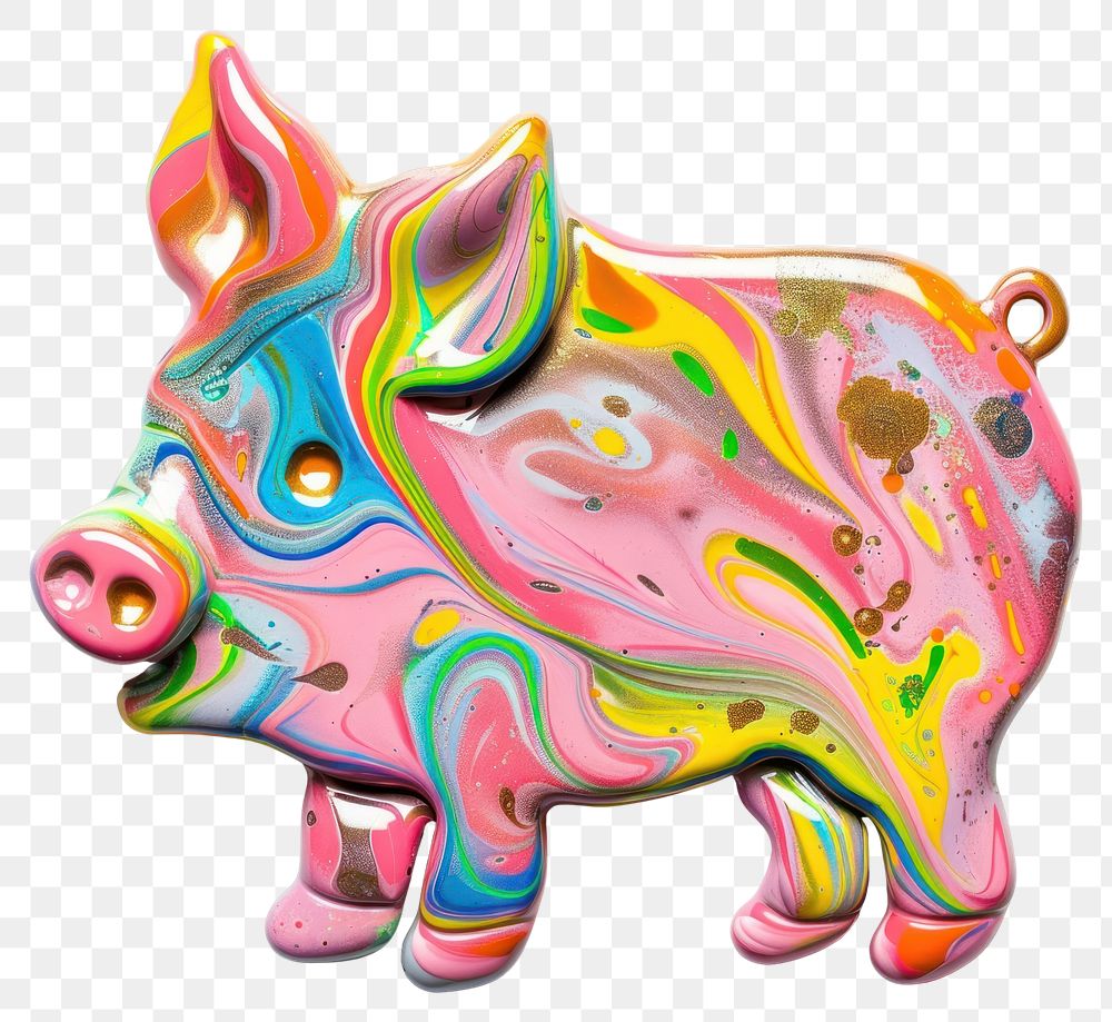 PNG Acrylic pouring pig accessories accessory animal.