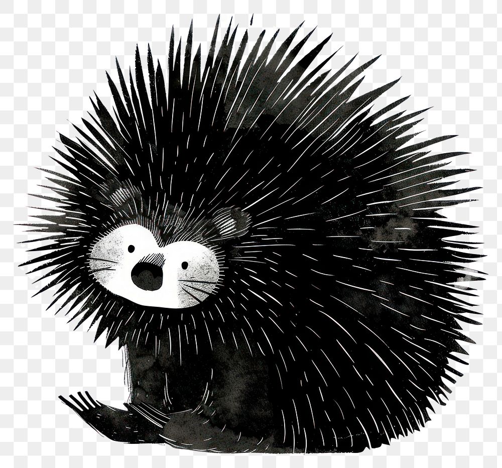 PNG Porcupine hedgehog animal mammal.