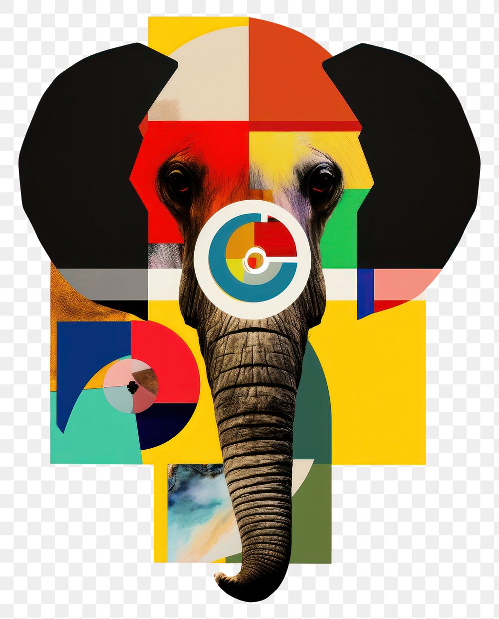 PNG Elephant collage art wildlife.