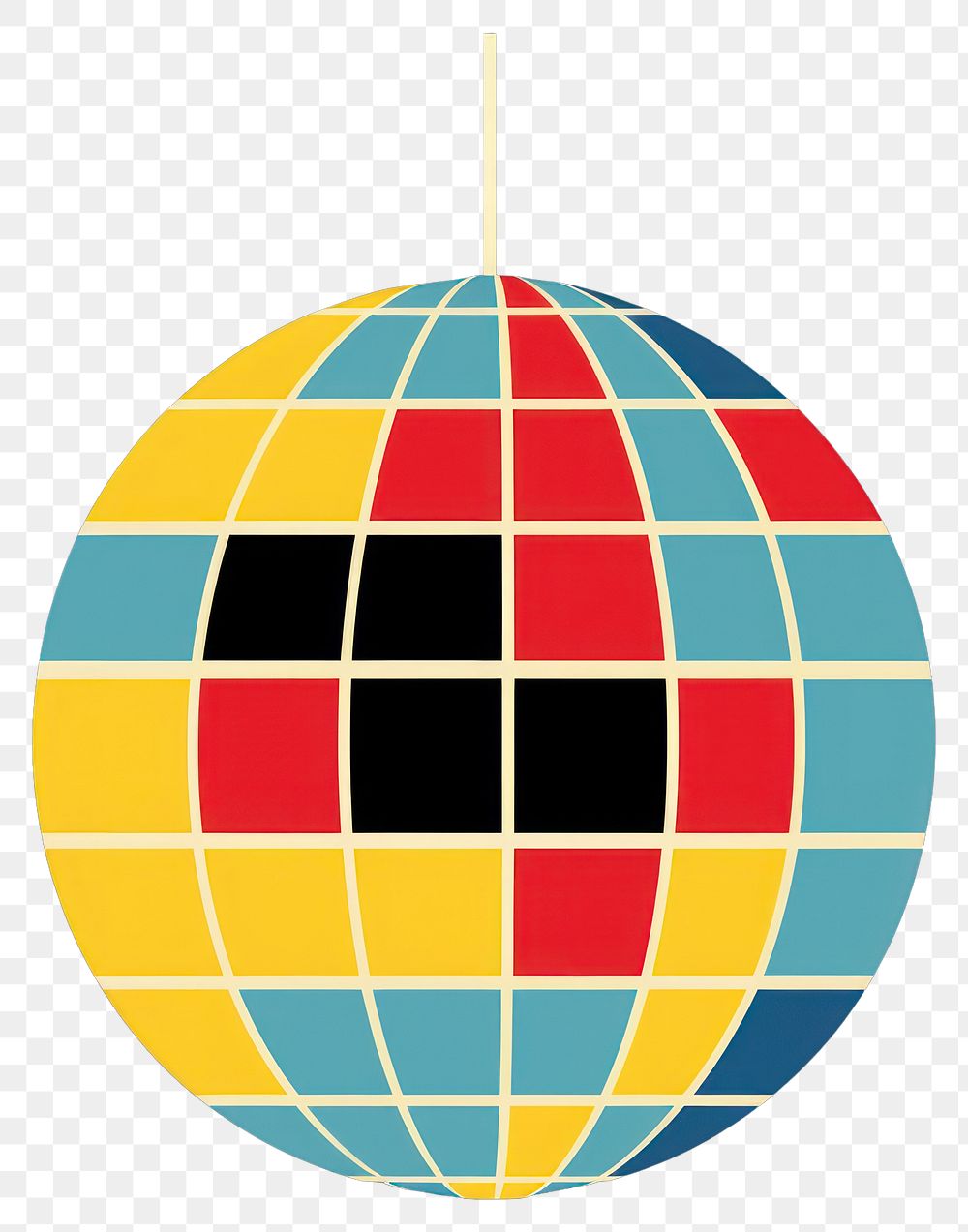 PNG Grid illustration representing of disco ball astronomy outdoors universe.