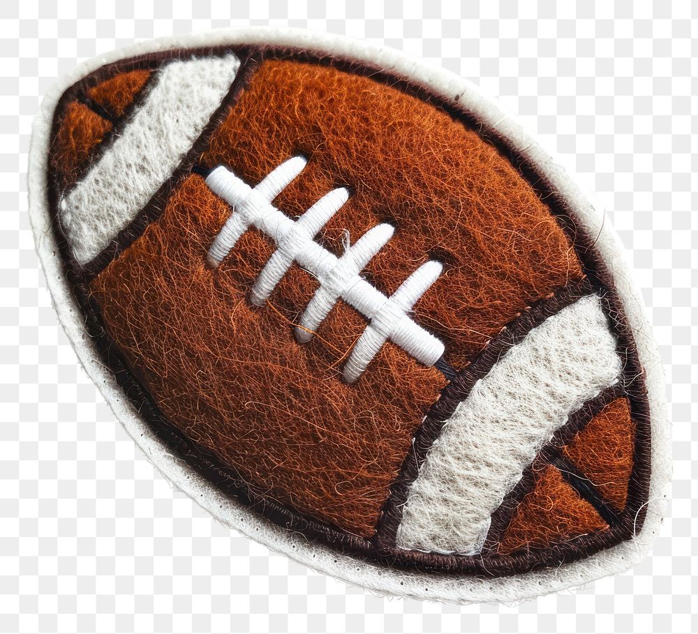 PNG Felt stickers of a single american football ball accessories accessory logo.