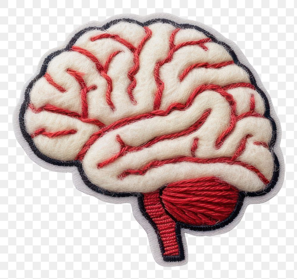 PNG Felt stickers of a single brain accessories accessory jewelry.