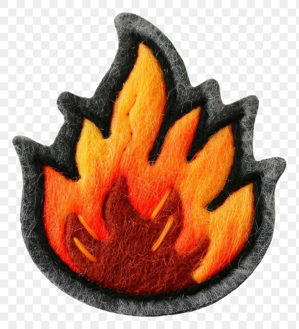 PNG Felt stickers of a single fire accessories accessory jewelry.