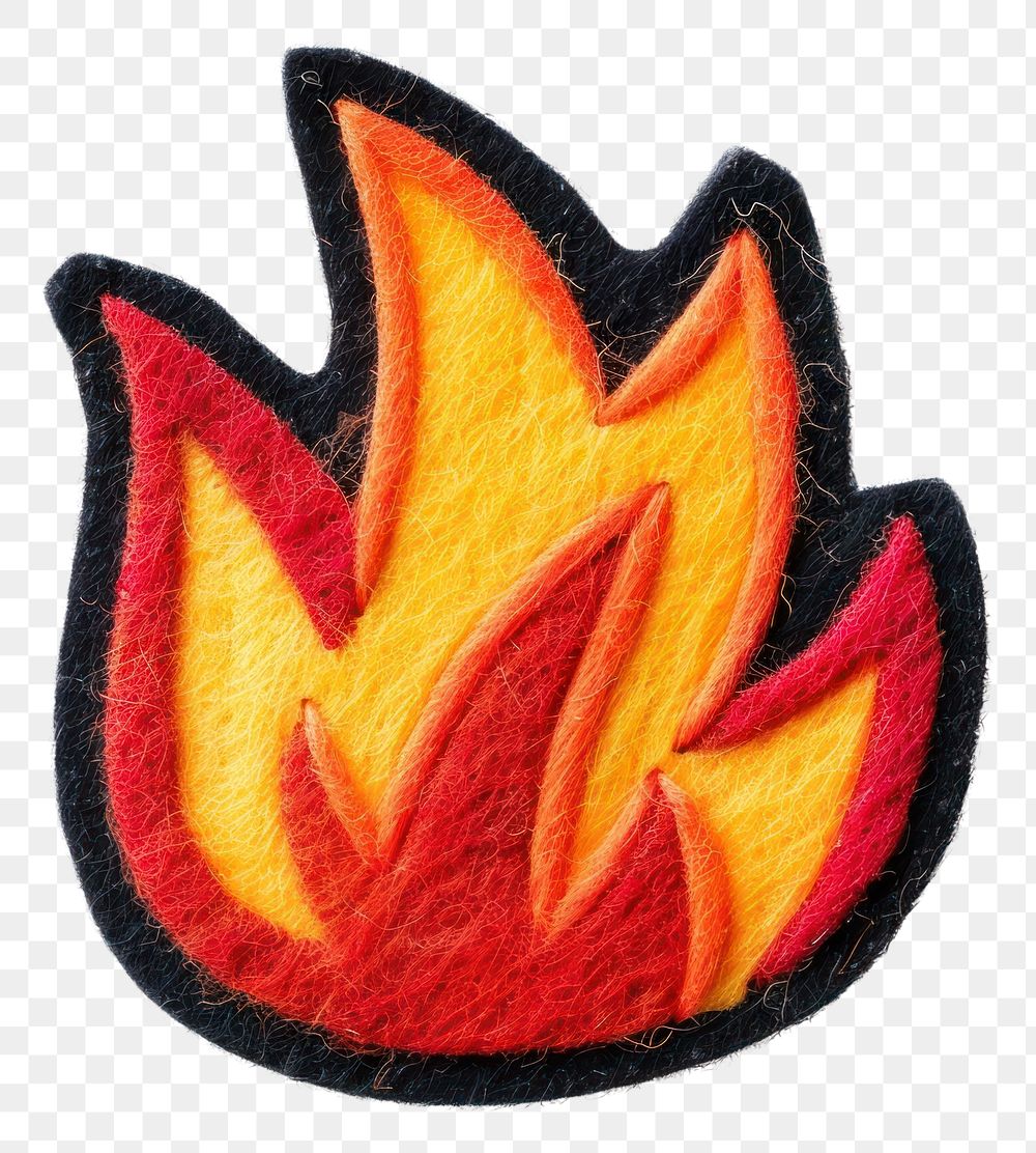 PNG Felt stickers of a single fire accessories accessory logo.