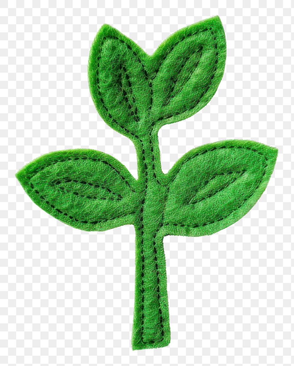 PNG Felt stickers of a single plant accessories embroidery accessory.