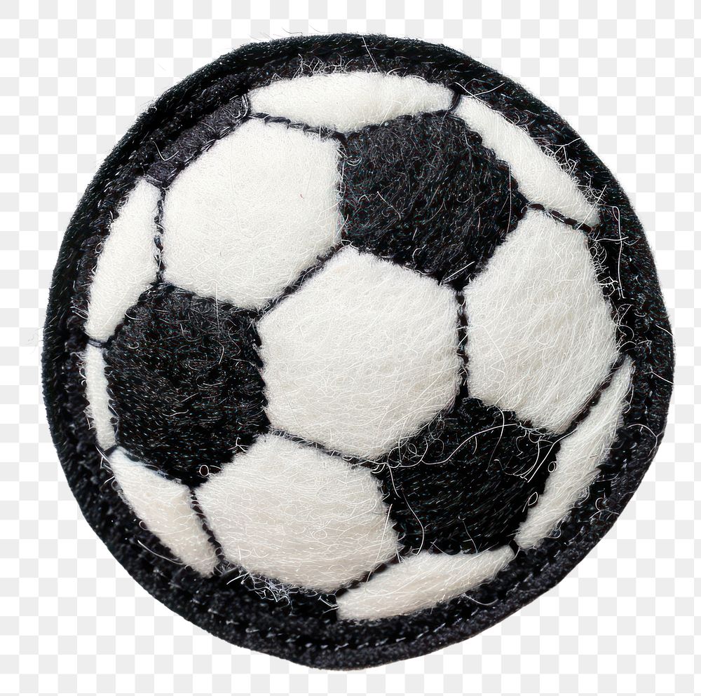 PNG Felt stickers of a single soccer ball symbol accessories accessory.