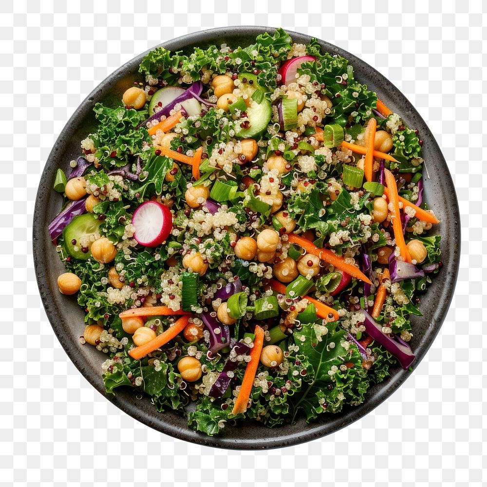 PNG Kale and quinoa salad vegetable produce lunch.