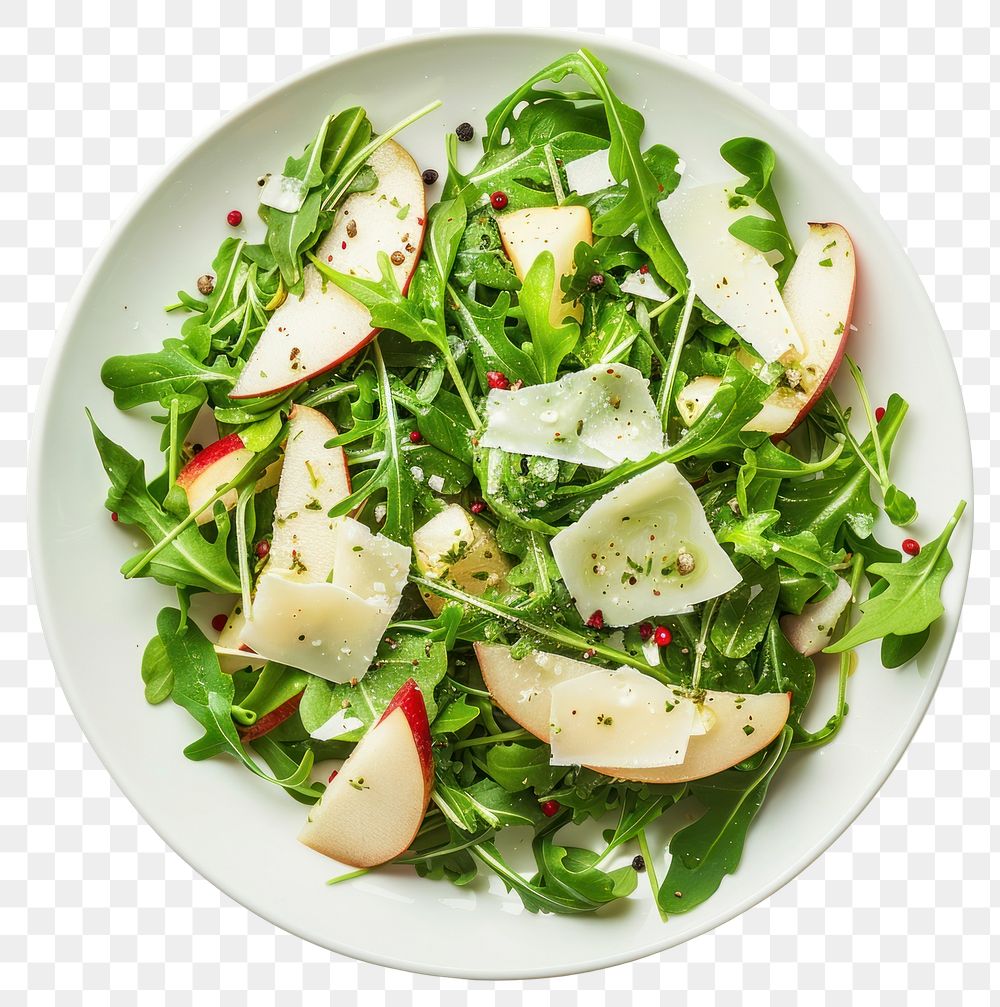 PNG Rocket and Pear Salad with Parmesan vegetable arugula produce.