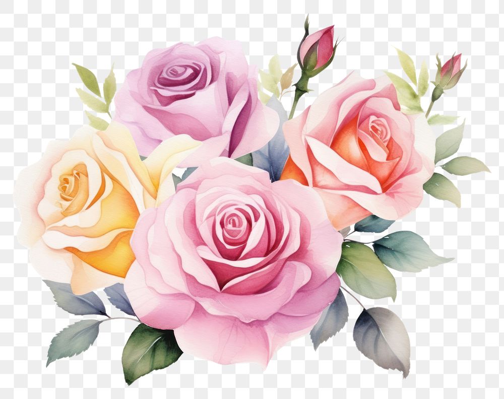 PNG Roses graphics blossom pattern.
