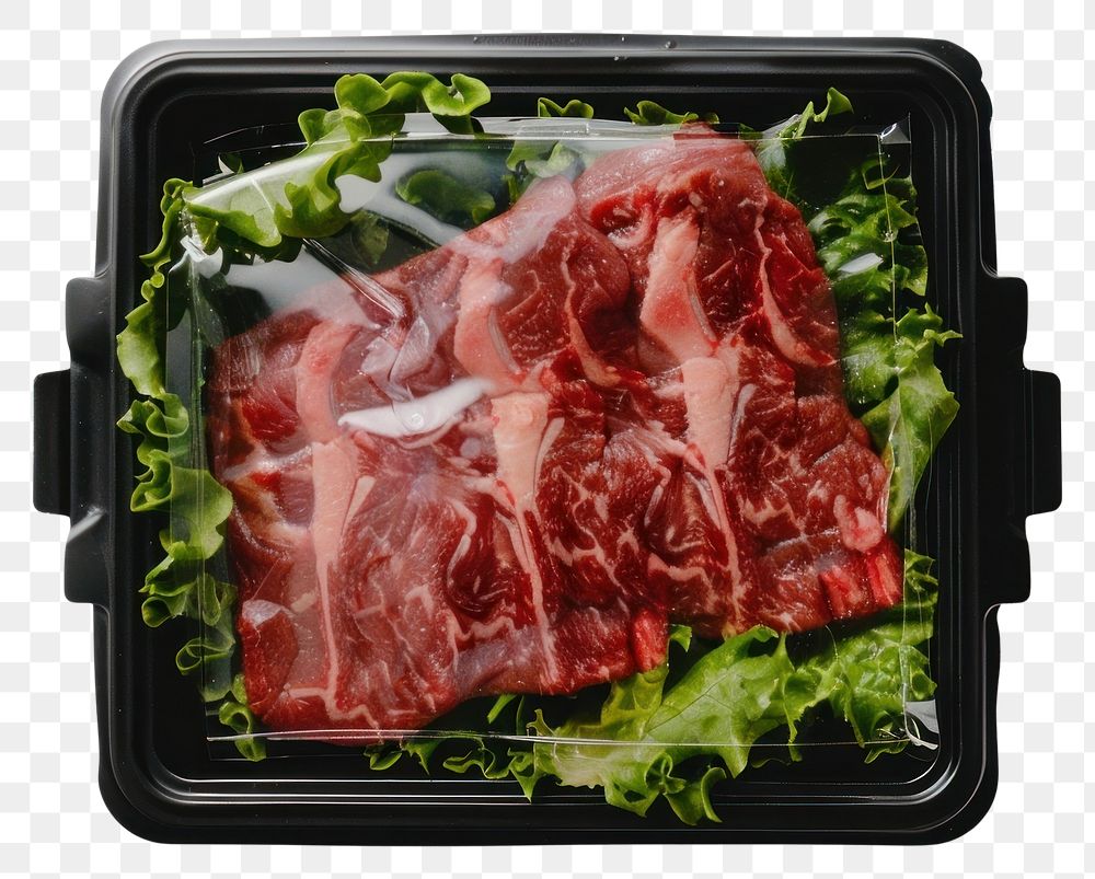 PNG Packaging for frozen perfect raw beef raw meat mutton food.